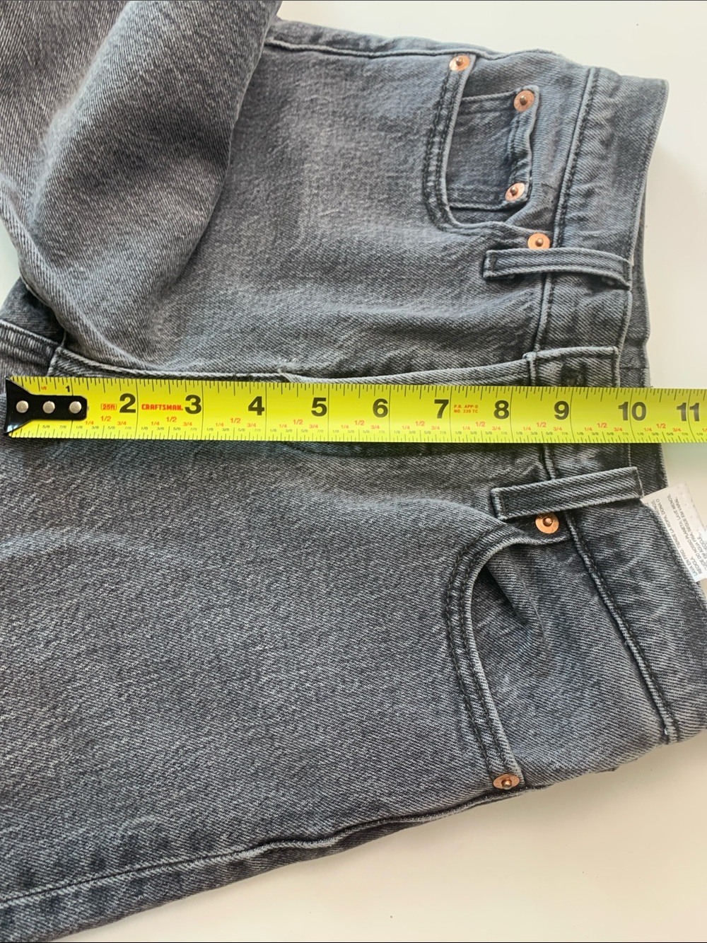 Levi's Premium Denim Washed Gray Slim Straight Jeans, Button Fly - Picture 9 of 15